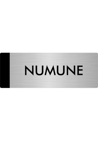 Metal Yönlendirme Levhası, Departman Kapı Isimliği Numune 7x20 Cm Gümüş Renk