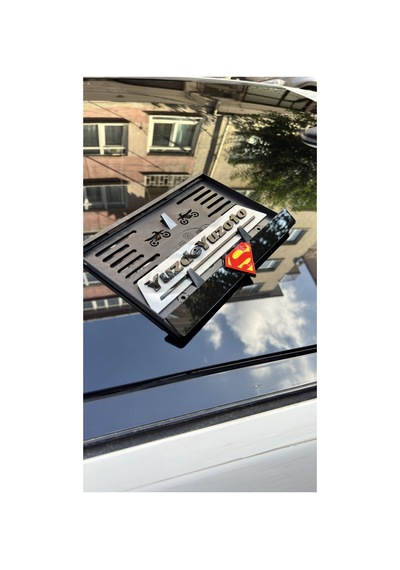 Motosiklet Plakalık Lazer Tasarım Supermen Uyumlu - 769742200