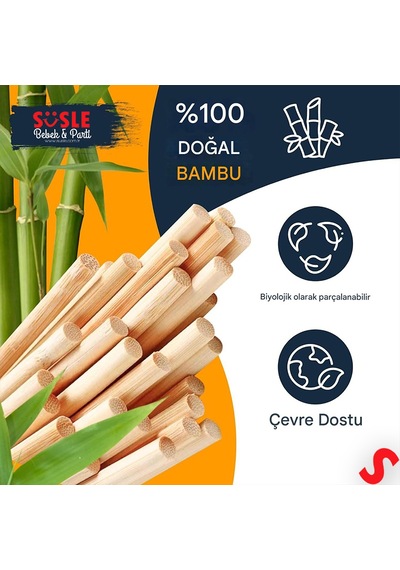Bambu Çöp Şiş, Kurabiye Çubuğu, 25 Cm X 90 Adet 0-99