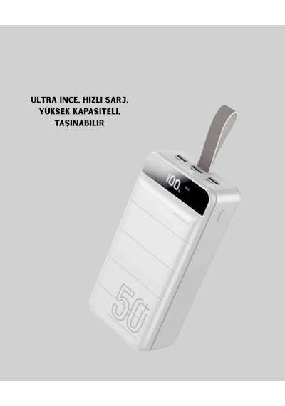 50000mah Led Göstergeli Taşınabilir Şarj Cihazı