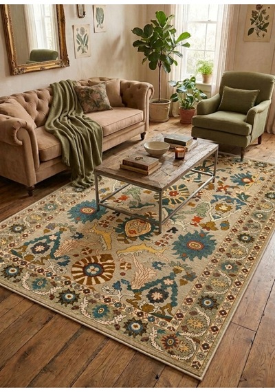 Doğal İplik Şönil Dokuma Pamuk Taban Halı Koridor Halısı Kilim Antre, Salon Ofis Genç Odası Çok Renkli 912492727 Çok Renkli