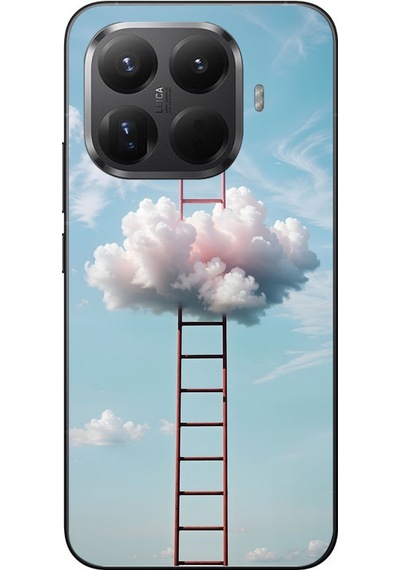 Xiaomi Mi 15t Pro Uyumlu Buluta Çıkan Merdiven Baskılı Silikon Kılıf Renkli