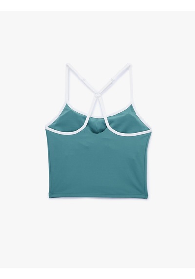Koton Çapraz İp Askılı Biyeli Kolsuz Slim Fit Sporcu Sütyeni Yeşil 6sak30121nk