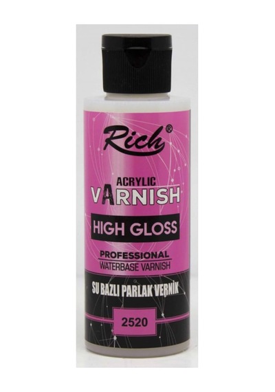 Rich Parlak Vernik Su Bazlı High Gloss, 120 Cc, Şeffaf