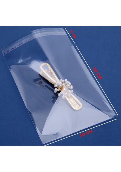 Hg Ambalaj 150 Adet 10x15 Cm Bantlı Yapışkanlı Şeffaf Opp Jelatin Poşet 10x10 5