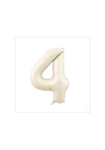 4 Yaş Rakam Krem Folyo Balon   76 CM