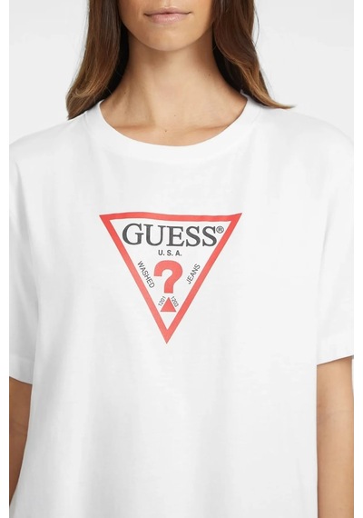 Guess Kadın T-shırt W4yı76k8hm0-g011 Beyaz