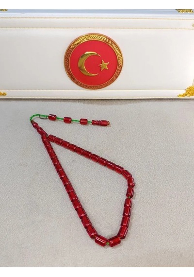 Ateş Kehribar Tesbih Dabbas Usta Yapımı 94015666