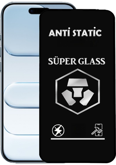 Pp Apple Uyumlu iPhone 17 Anti Static Toz Tutmayan Çerçeveli Temperli Ekran Koruyucu Cam