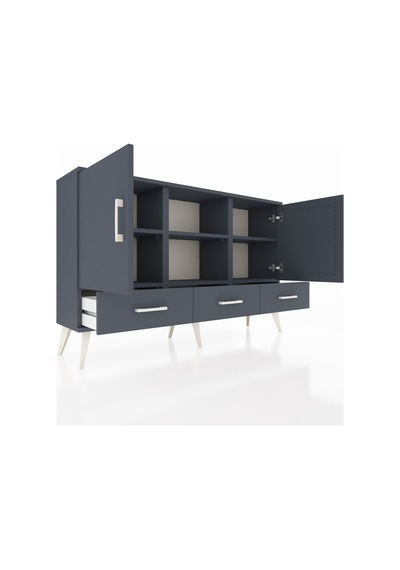 Arges Konsol 6 Raflı 3 Çekmeceli 3 Kapaklı 132x30x83 Antrasit-antrasit/antrasit Antrasit/antrasit Arges Konsol 6 Raflı 3 Çekmeceli 3 Kapaklı 132x30x83 Antrasit-antrasit/antrasit Antrasit/antrasit
