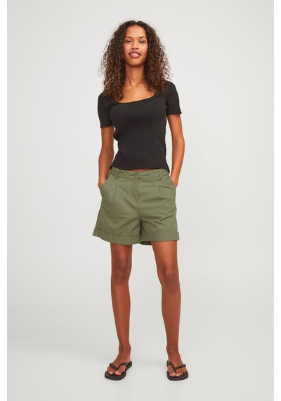 Jack & Jones Jjxx Jxmaddy Rlx Ctn Hw Shorts Yeşil Kadın Şort 000000000101961805 Yeşil