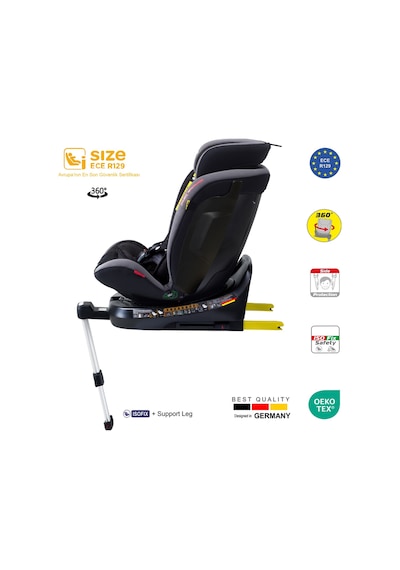 Holmer Capsula Multipro Aero 3D Legfix İ-Size 360 Dönebilir 0-36 KG Oto Koltuğu