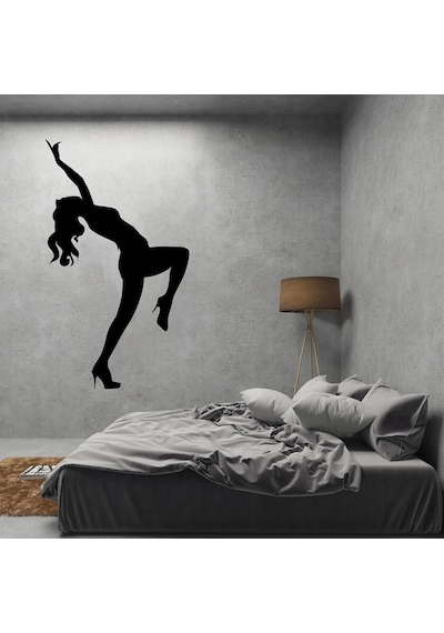 Dansçı Folyo Sticker 80cm Uzunluk Siyah