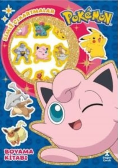 Pokemon - Star Simli Çıkartmalı Boyama Kitabı Doğan Çocuk Ciltli