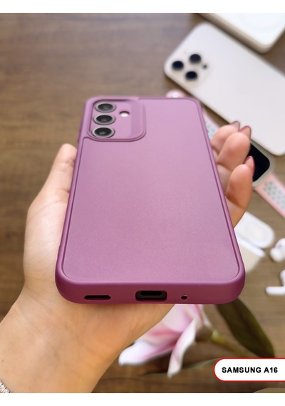 Samsung Galaxy A16 Uyumlu Kamera Korumalı Darbeye Dayanıklı Renk Atmayan Keep Silikon Kılıf Mor