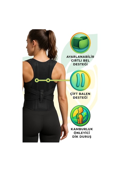 Dik Duruş Korsesi Unisex Kamburluk Önleyici, Çift Balenli, Günlük Ve Spor Elilom Ceku