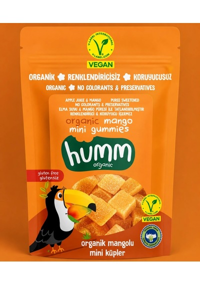 Organik Glutensiz Vegan Mangolu Mini Küpler 30 Gr
