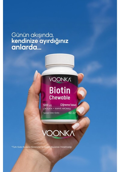 Voonka Biotin Chewable 5000 Mcg Vitamin 60 Tablet 2 Adet