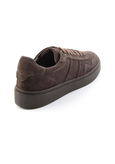 Bambi Kahve Süet Hakiki Deri Erkek Sneaker E01789045202