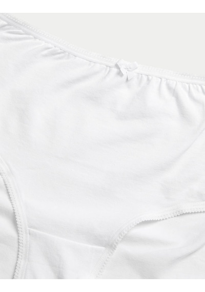Marks & Spencer 5'li Cotton Lycra Short Külot Seti T61004933p Beyaz