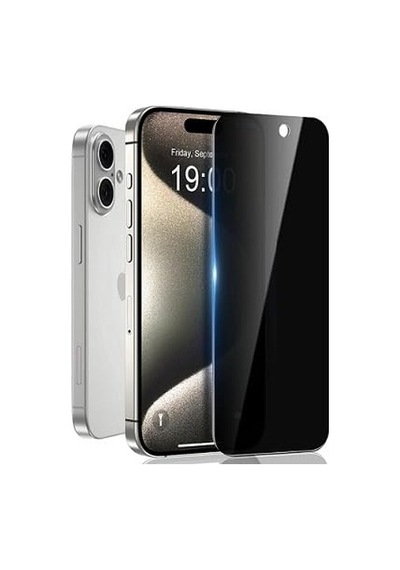 Apple Uyumlu   iPhone 16 Plus İle Hayalet Gizlilik Filtreli Privacy 5d Cam Ekran Koruyucu