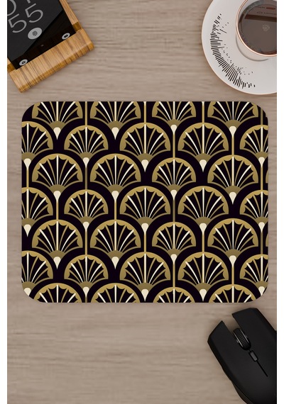 Art Deco Tarzı Kaymaz Dikişli Kauçuk Oyuncu Mousepad V1 - 22x18 Gaming Mouse Pad Fare Altlığı