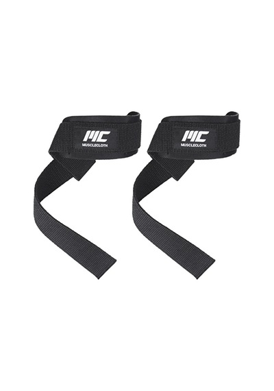 Musclecloth Pro Wrist Wraps + Padded Lifting Straps Seti Siyah