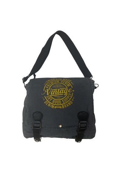 Old Cotton Cargo Vintage Salaş Kaliteli Unisex Günlük Gezi Kamp Okul Postacı Omuz Çantası San Diego 32 Cm X 25 Cm GRİ