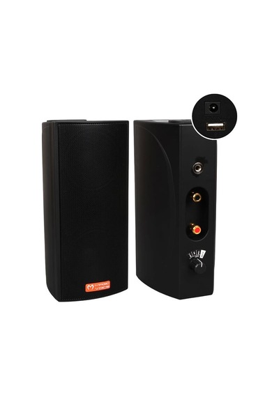 Magicvoice Mv-19 2x7.5 Cm 40 Watt Komütatörlü Hat Trafolu Siyah Sütun Hoparlör 2 Li Takım