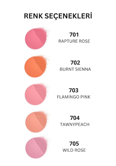 Süper Ince Toz Allık - Superfine Blusher Rapture Rose - No: 701 - Vegan & Temiz Içerik Bordo