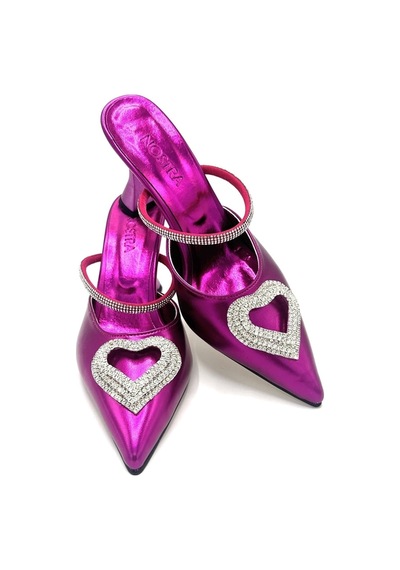 Nostra Shoes Fuşya Love Kadın Topuklu Ayakkabı-terlik Fuşya