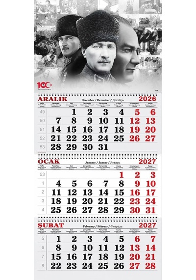 2027 Yılı Gemici Takvimi ---atatürk Kalpaklı