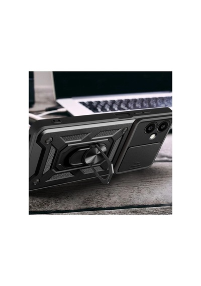 Newface - 538 - Samsung Galaxy A06 Kılıf Pars Lens Yüzüklü Silikon - Edntrend - - Lacivert