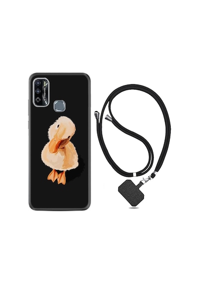 Infinix Hot 9 Play Kılıf Boyun Askılı Üzgün Ördek 1685