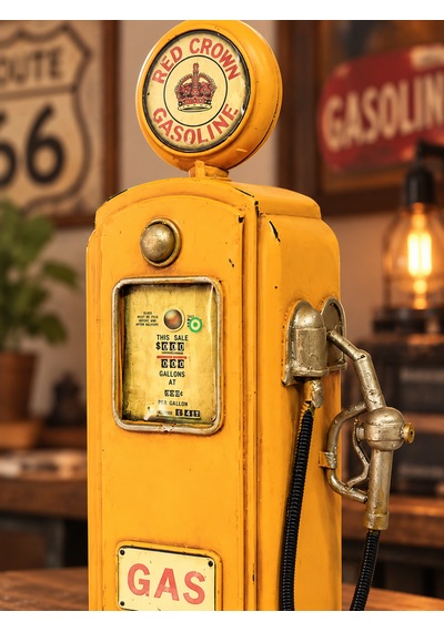 Mnk Home Dekoratif Metal Yakıt Pompası Kumbara Vintage Retro Eskitme Tasarım Renk