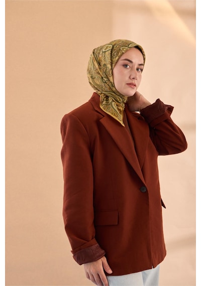 Silk Home Yaz Esintisi Eşarp 150002-24 Hardal, Yeşil, Süpürge Sarısı