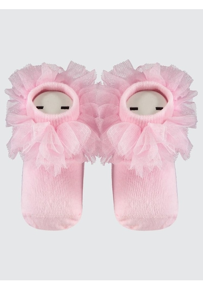 Civil Baby Tüllü Çorap 0-24 Ay Bebek Kız Soket Çorap - Pembe