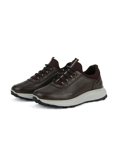 Ziya, Erkek Hakiki Deri Sneaker 161423z522 Kahve 161423z522 300