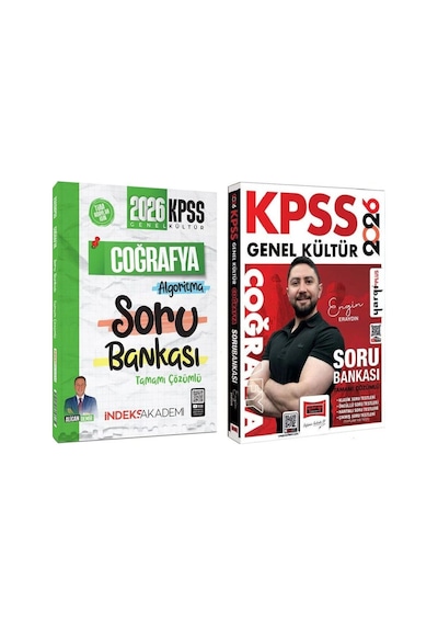 Yargı + İndeks 2026 Kpss Coğrafya Soru Bankası 2 Li Set - Engin Eraydın Yargı + İndeks Akademi Yayın