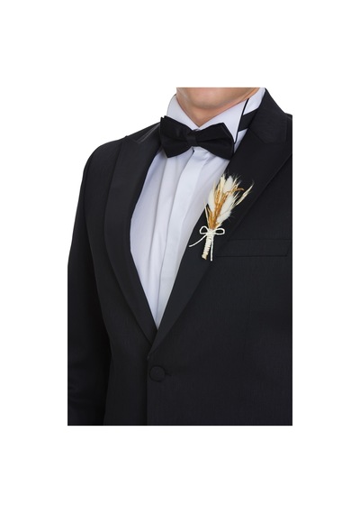 Hatemoğlu Siyah Slim Fit Çıkma Sivri Yaka Klasik Damatlık 34558 Siyah