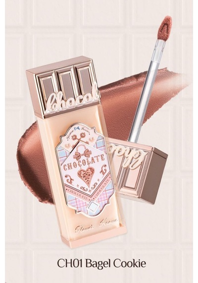 Flower Knows Chocolate Wonder-shop Cloud Lip Cream Lüks Likit Ruj Rujlar Ch01 Bagel Cookie