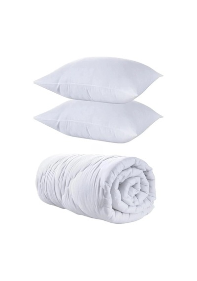 Çift Kişilik Silikon Yorgan +2 Mikrofiber Yastık Seti 800gr Çok Renkli