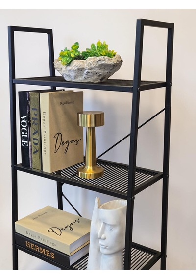 Dekoratif Siyah Metal Piramit Kitaplık 4 Raflı Çok Amaçlı Stand Salon Ve Çalışma Odası Düzenleyici Dekoratif Siyah Metal Piramit Kitaplık 4 Raflı Çok Amaçlı Stand Salon Ve Çalışma Odası Düzenleyici