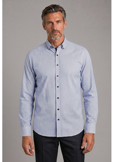 Xint Bisse Mavi Regular Fit Cepsiz Uzun Paşa Yaka Gömlek Bsgmeks26304 E35