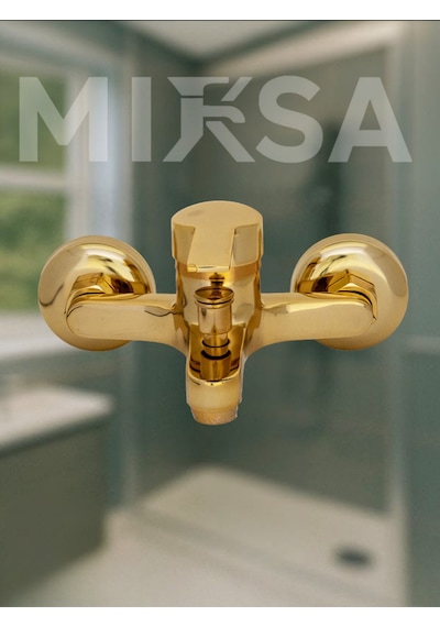 Gold Mix Banyo Duş Bataryası Musluğu , Yerli Üretim Altın
