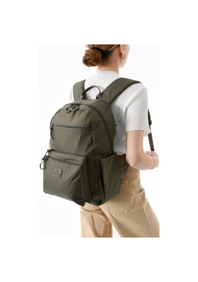 Baginn Unisex Sırt Çantası Paraşüt Kumaş Hafif Çok Cepli Yağmur İtici Kumaş 40 28 Cm 571 Collection Haki