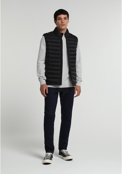Colin's Colins Slim Fit Dik Yaka Fermuarlı Astarlı Erkek Siyah Yelek Cl1082936 Q1.v1 Blk