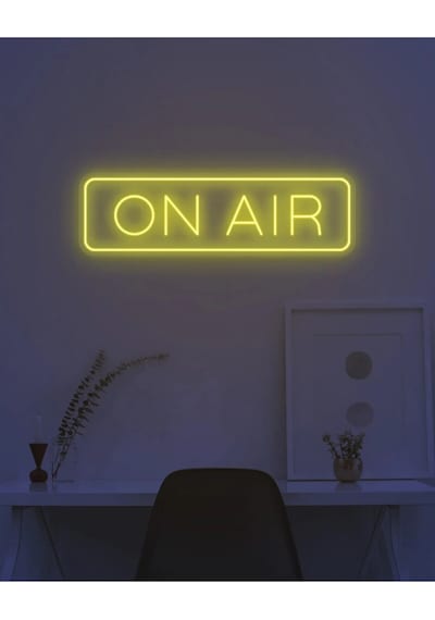 On Aır Yazılı Neon Tabela Sarı