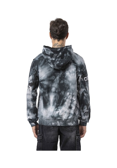 Cipo & Baxx Erkek Hoodie Sweatshirt Modern Baskılı, Kapüşonlu Sweatshirt Cl593 Siyah