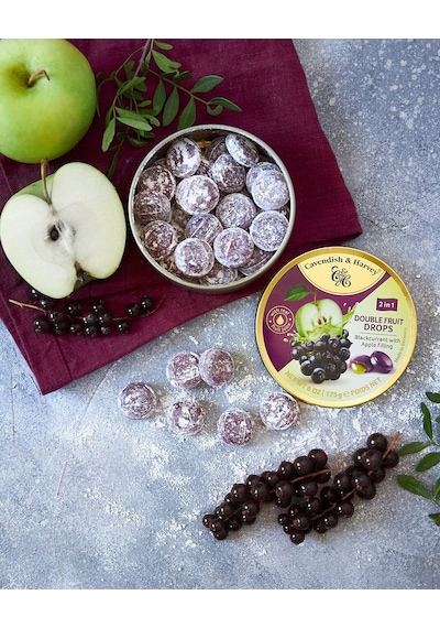 Cavendish & Harvey Double Fruit Drops Elma Dolgulu Frenk Üzümü Aromalı Şeker 175 Gr 2 Adet